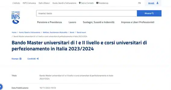 Bonus Studenti INPS 2023 da 2000 Euro