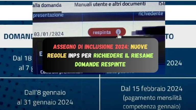 Assegno di Inclusione 2024: Nuove Regole Inps per Richiedere il Riesame Domande Respinte