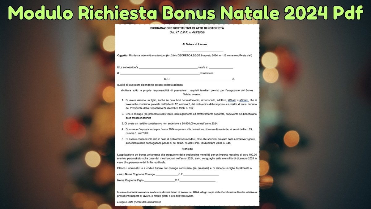 Bonus Natale 2024 entro quando richiederlo - Modulo Pdf 1 Bonus Natale 2024 entro quando richiederlo - Modulo Pdf