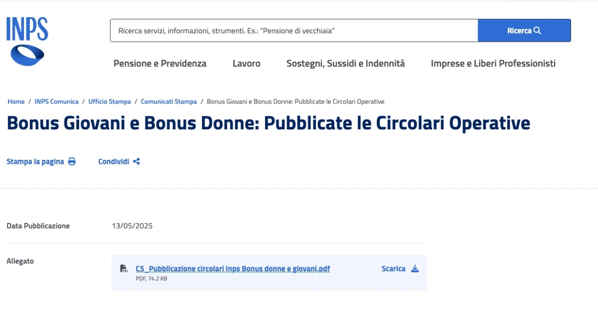 Bonus Giovani Disoccupati 2025