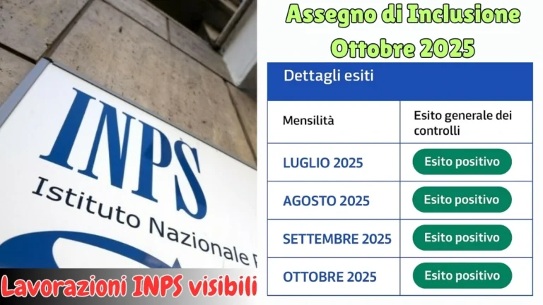 Assegno di Inclusione Ottobre 2025: lavorazioni INPS visibili, ricariche anticipate dal 14 e novità sui pagamenti