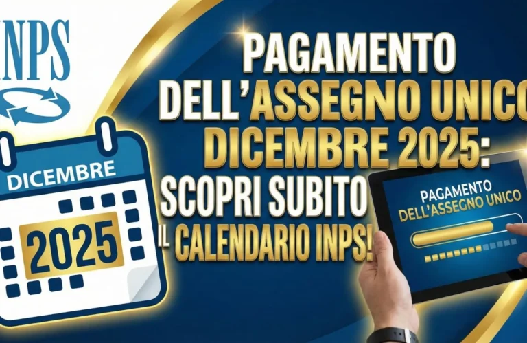 Pagamento dell'Assegno Unico Dicembre 2025: Scopri subito il calendario INPS!