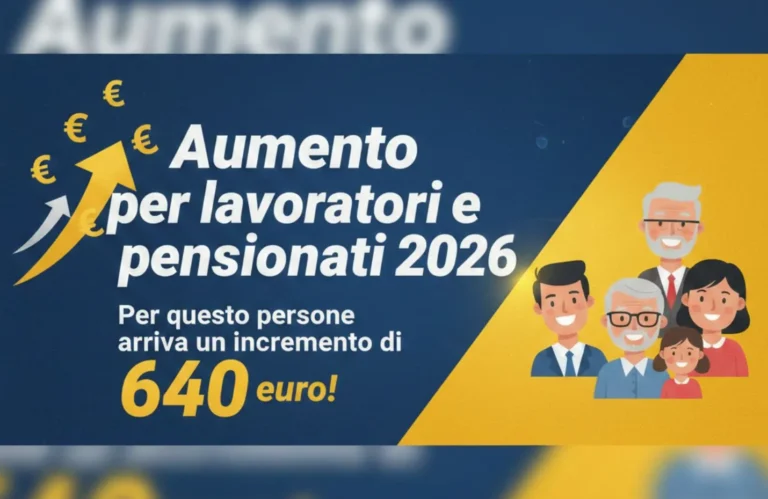 Aumento per lavoratori e pensionati 2026